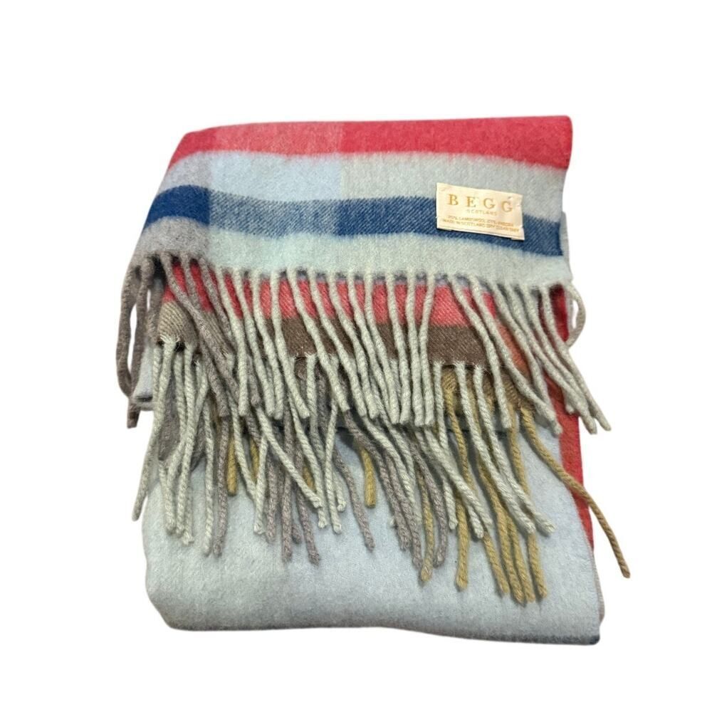 BEGG & Co. Scotland Plaid Lambswool and Angora Scarf - Picture 2 of 5